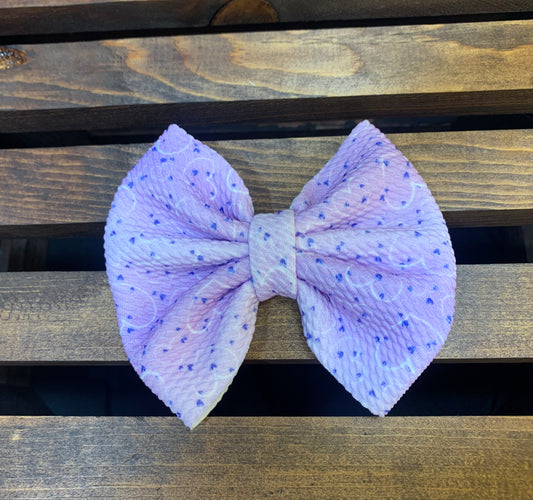 Purple Hearts Bow